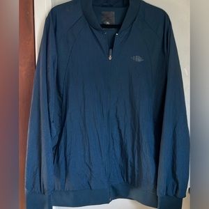 Nike Air Jordan Jacket Men's XL Blue Full Zip Wings Woven Retro